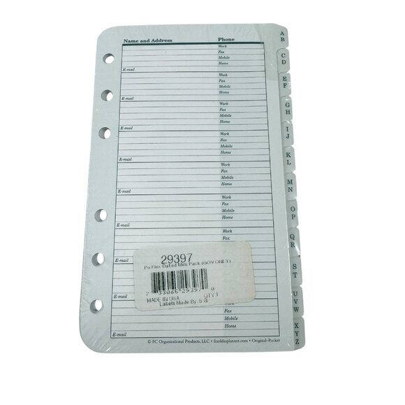 Franklin Quest Pocket Planner 6 Ring Black Leather Binder Organizer and Inserts - Picture 11 of 11